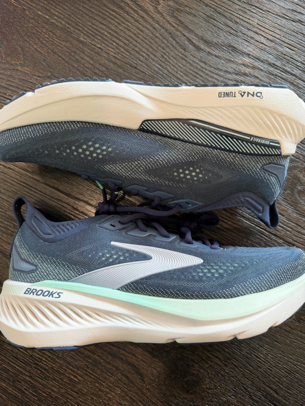 Brooks Glycerin 23 Athletic Shoes Women's 10.5D Blue Knit Gym